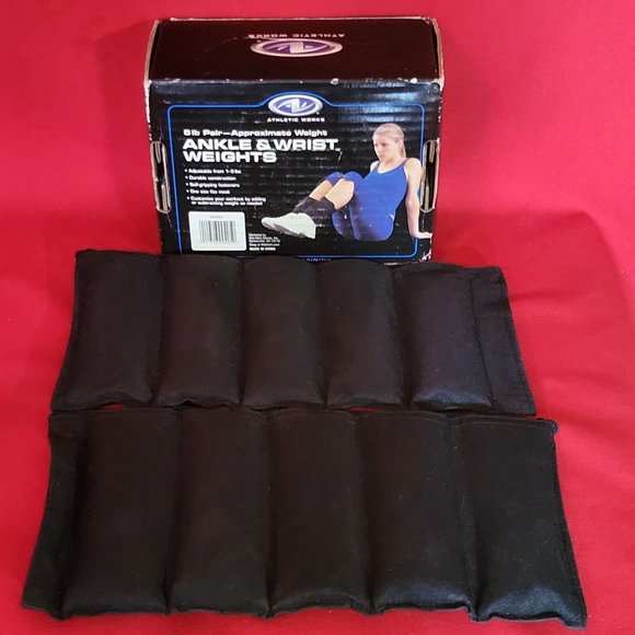 Athletic Works Ankle & Wrist Weights 5 LB Pair Set in Original Box - Picture 7 of 9